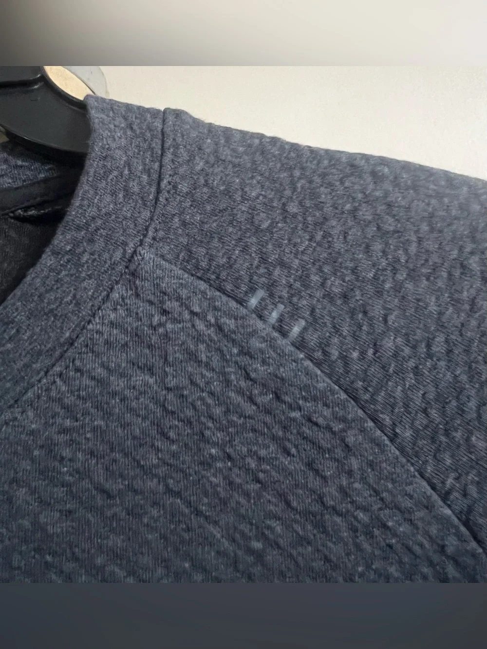 Lululemon At Ease Crew Waffle Texture Dark Grey Size XXL